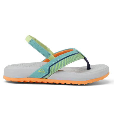 Reef Toddler's Little Windswell Sandals in tropic/grey, side view