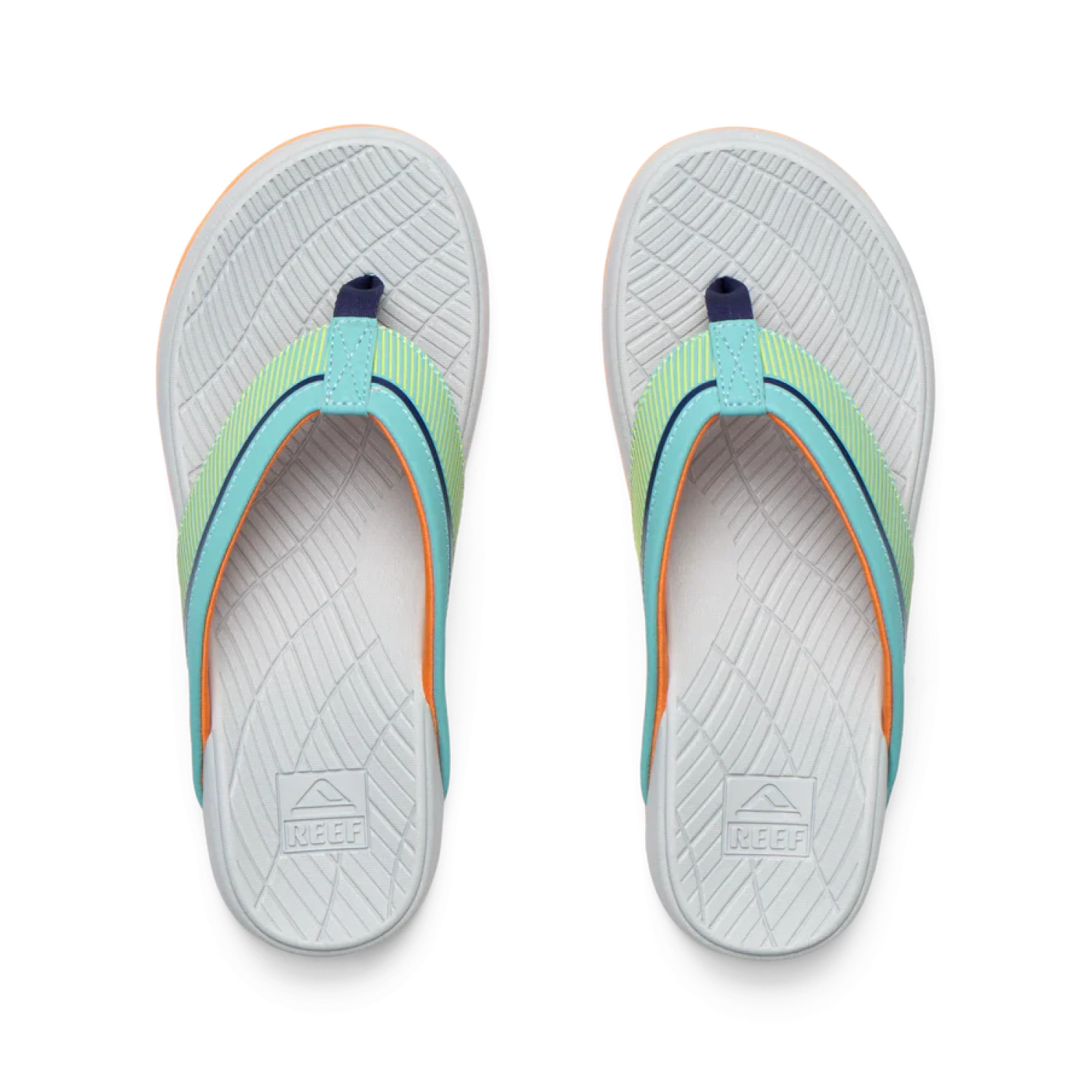 Reef Kid's Windswell Sandals in tropic/grey, top view