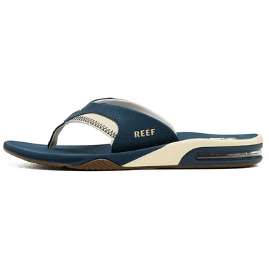 Reef Men's Fanning Sandal in navy/oat, side view