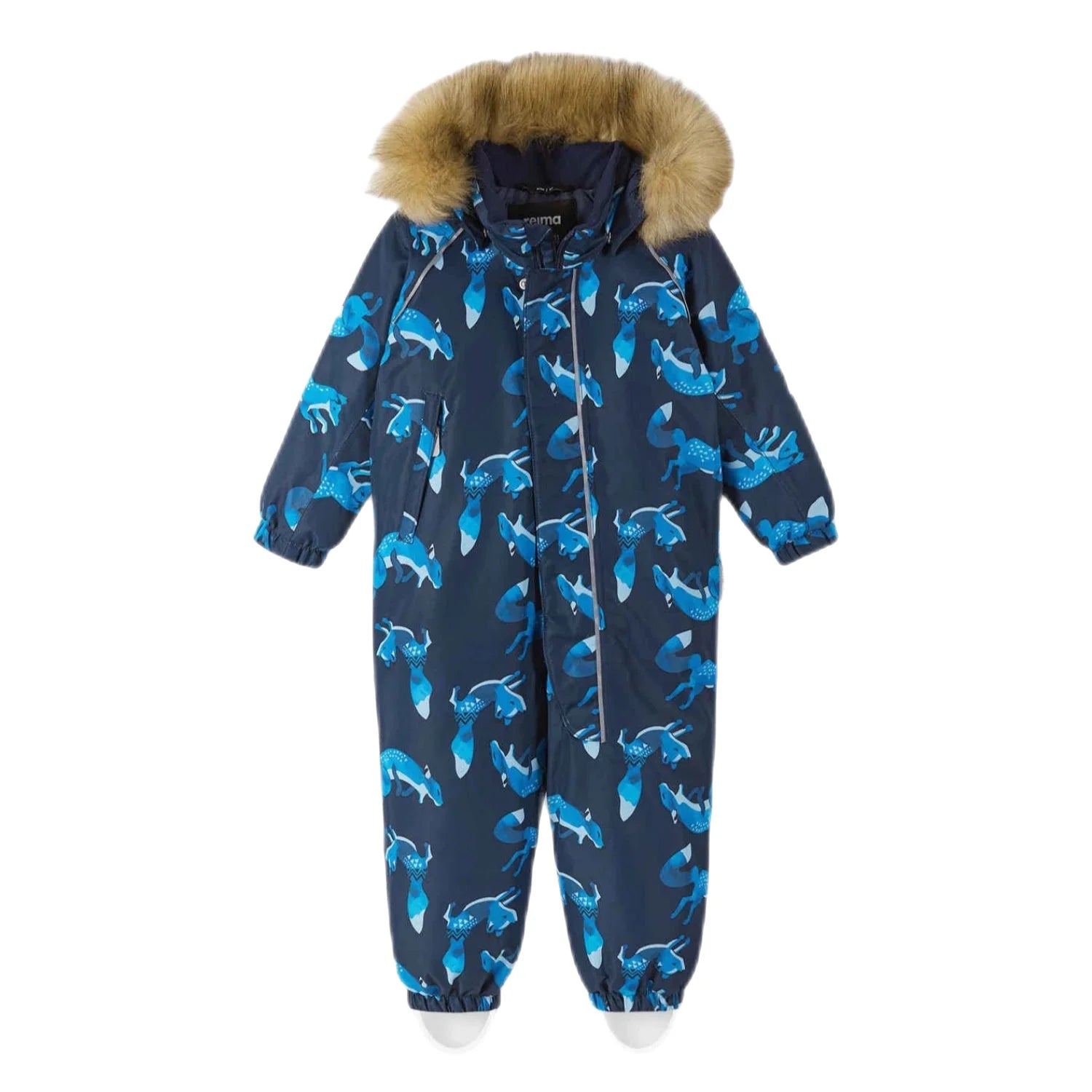 Reima Baby Lappi Waterproof Reimatec Snowsuit in navy, flat front
