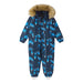 Reima Baby Lappi Waterproof Reimatec Snowsuit in navy, flat front
