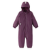 Reima Baby Puhuri Waterproof Snowsuit in deep purple, flat front view