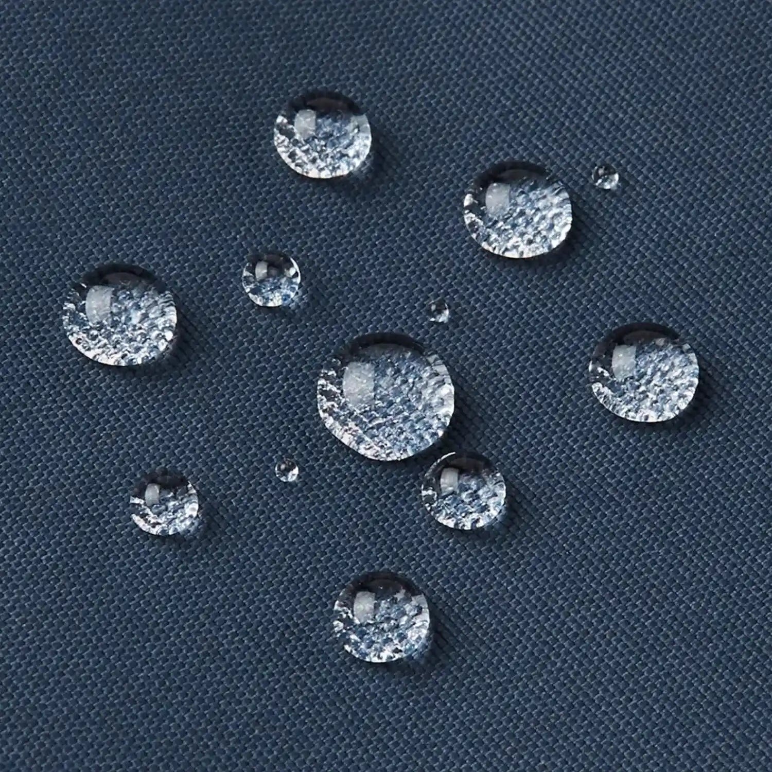 Reima Baby Puhuri Waterproof Snowsuit in navy, waterproof fabric detail 