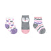 Robeez Baby Bootie Sock 3 Pack in little penguin grey, front view