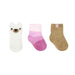 Robeez Baby Bootie Sock 3 Pack in sweet bear tan, front view