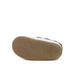 Robeez Liam Basic Soft Soles shown in the Chocolate Brown color option. Bottom view.