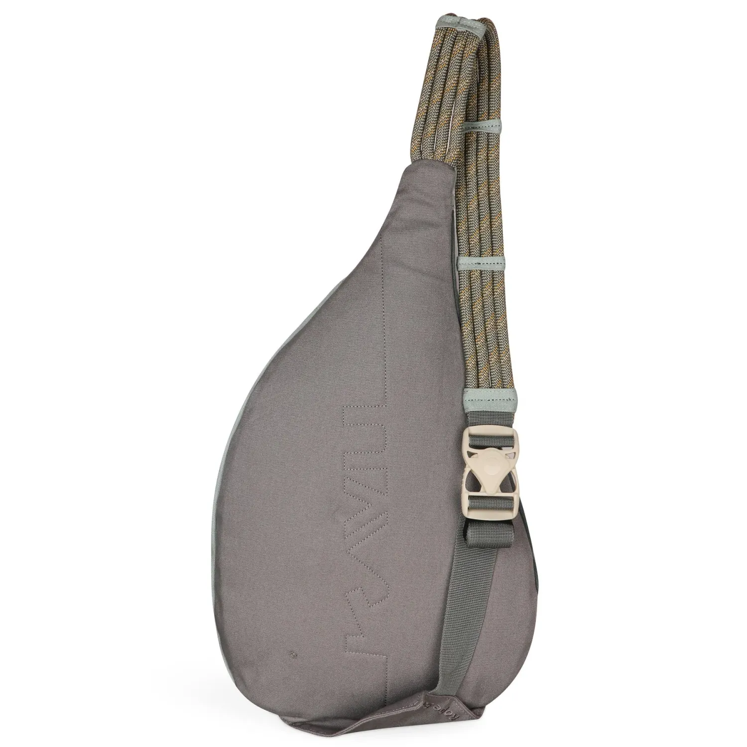 KAVU Rope Bag in alpine lake, back view