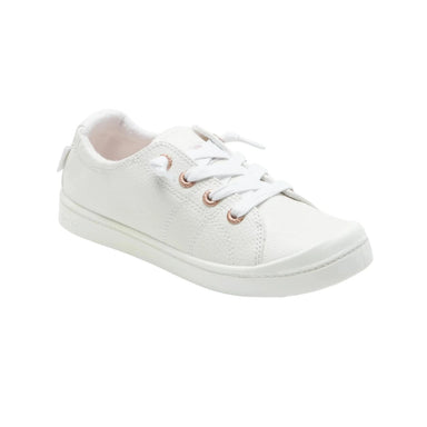Roxy Girl's Bayshore Plus Slip-On Shoes shown in the White color option. 