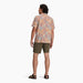 Royal Robbins M's Comino Leaf Short Sleeve, Baked Clay Bonsall, back view on model 