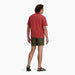 Royal Robbins M's Desert Pucker Dry Short Sleeve, Brick Red, back view on model 