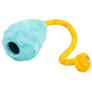 Ruffwear Huck-a-Cone™ Interactive Toy in glacial blue, front view
