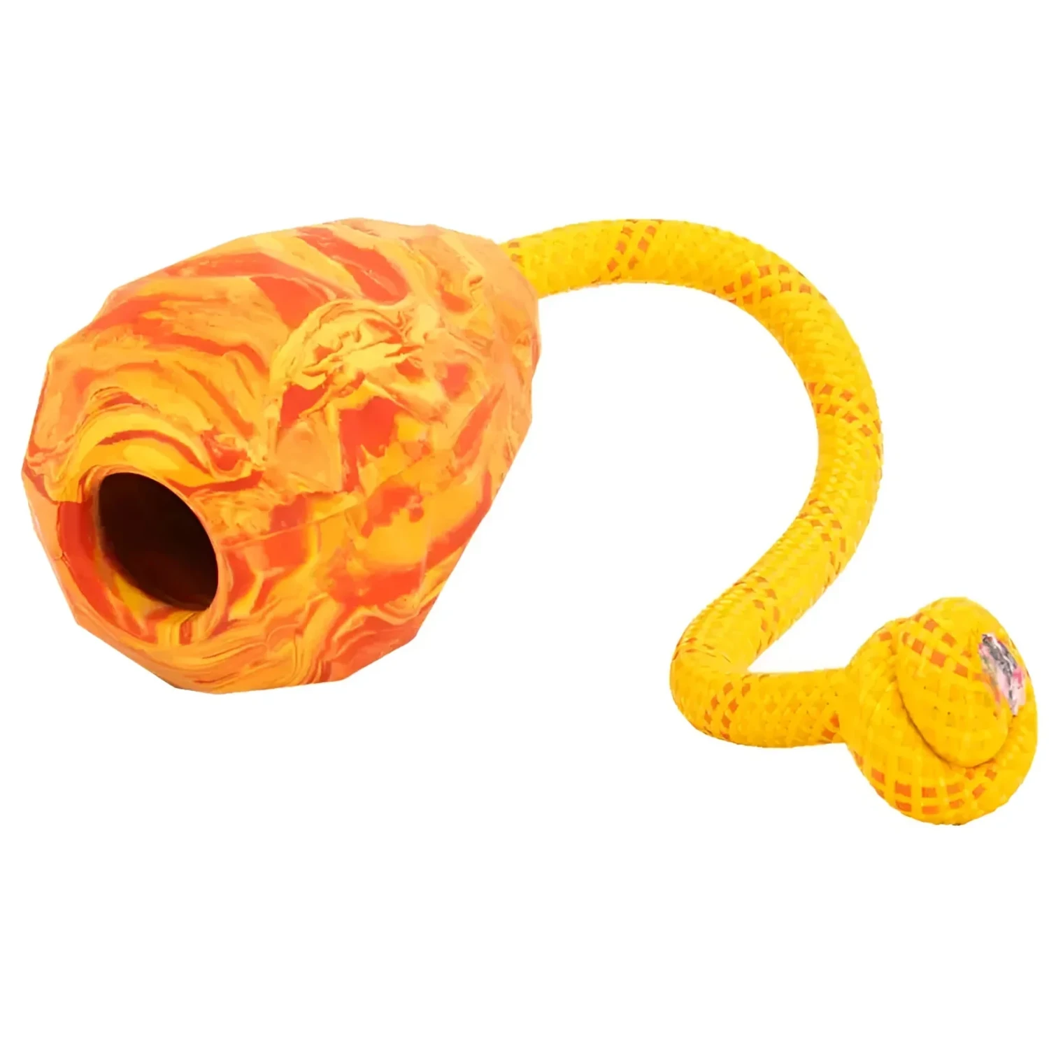 Ruffwear Huck-a-Cone™ Interactive Toy in salamander orange, front view