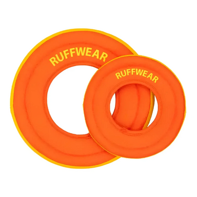 Ruffwear Hydro Plane™ Floating Throw Dog Toy in tangelo orange, medium and large sizes 