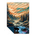 Rumpl Original Puffy Blanket in great smoky national park, flat front view