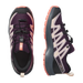 Salomon Kid's XA Pro V8 Waterproof Shoe in plum kitten/turbulence/fusion coral, top view
