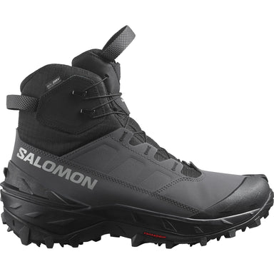 Salomon Men's CROSSTRAK POWDER WATERPROOF Hiking Boot in asphalt & black, side view