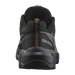 Salomon Men's X Ultra 360 Leather Gore-Tex in sharkskin & Castlerock, back view