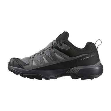 Salomon Men's X Ultra 360 Leather Gore-Tex in sharkskin & Castlerock, inside view