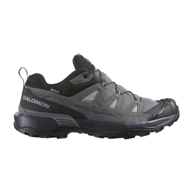 Salomon Men's X Ultra 360 Leather Gore-Tex in sharkskin & Castlerock, side view