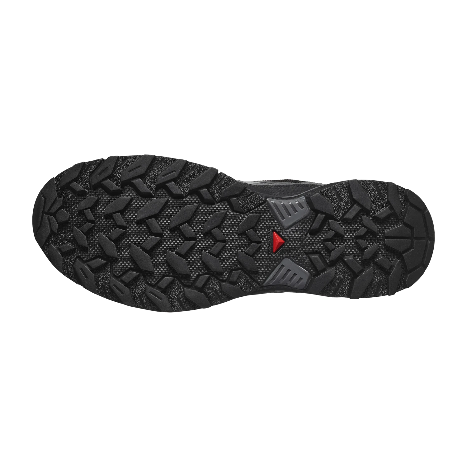 Salomon Men's X Ultra 360 Leather Gore-Tex in sharkskin & Castlerock, sole view