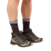 Salomon Men's XA Pro 3D V9 Gore-Tex Running Shoes in dark earth & desert tan, on model view