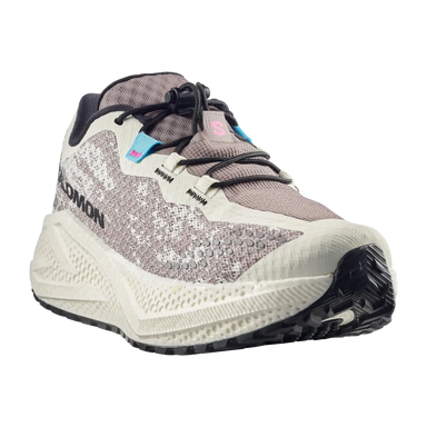 Salomon Women's Aero Glide 4 GRVL in vanilla ice, black & iron, front view