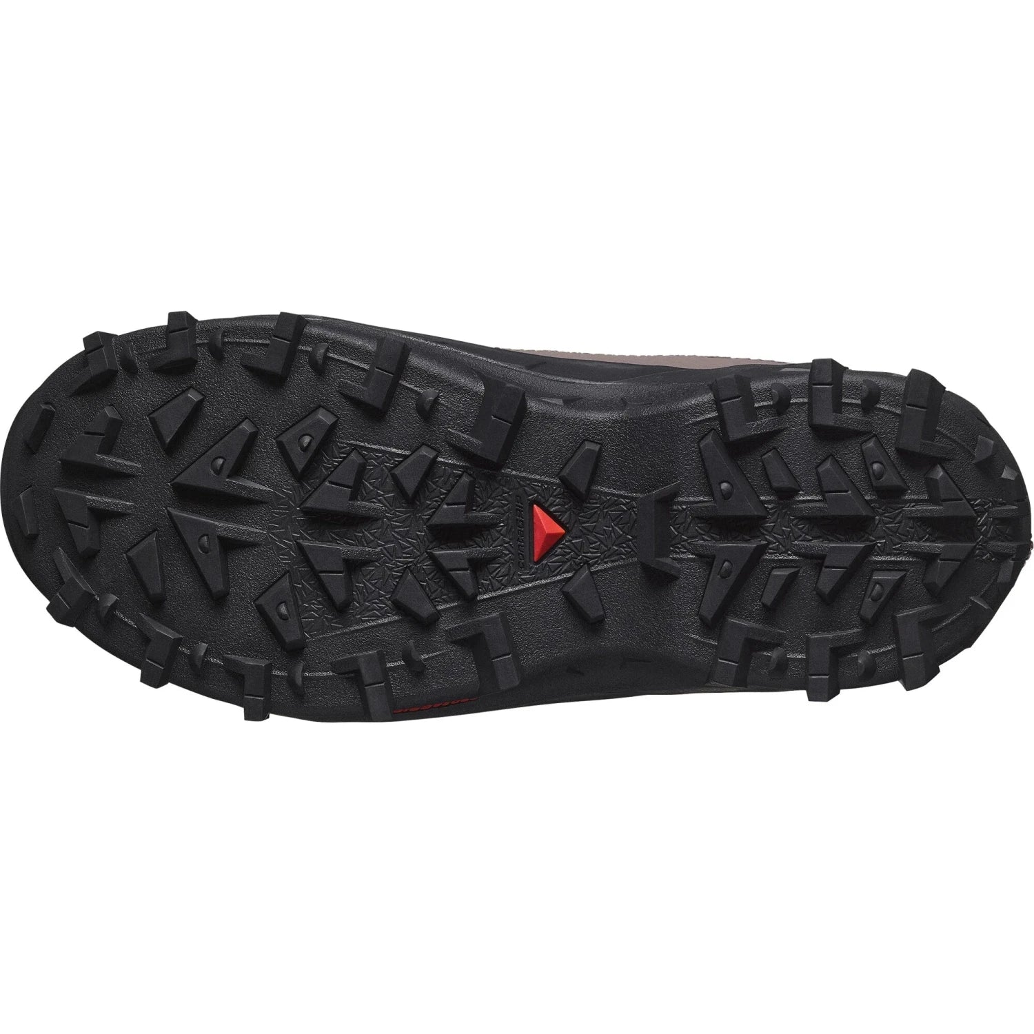 Salomon Women's CROSSTRAK POWDER WATERPROOF Hiking Boot in nine iron & shark, sole view