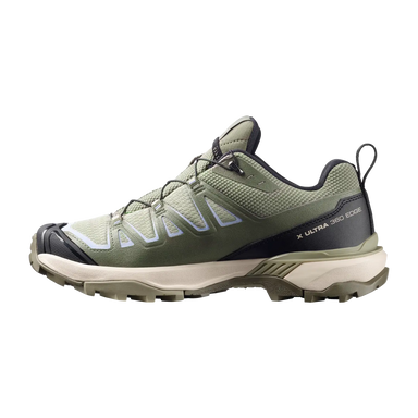Salomon Women's X Ultra 360 Edge Gore-Tex in tea & deep lichen green, inside view