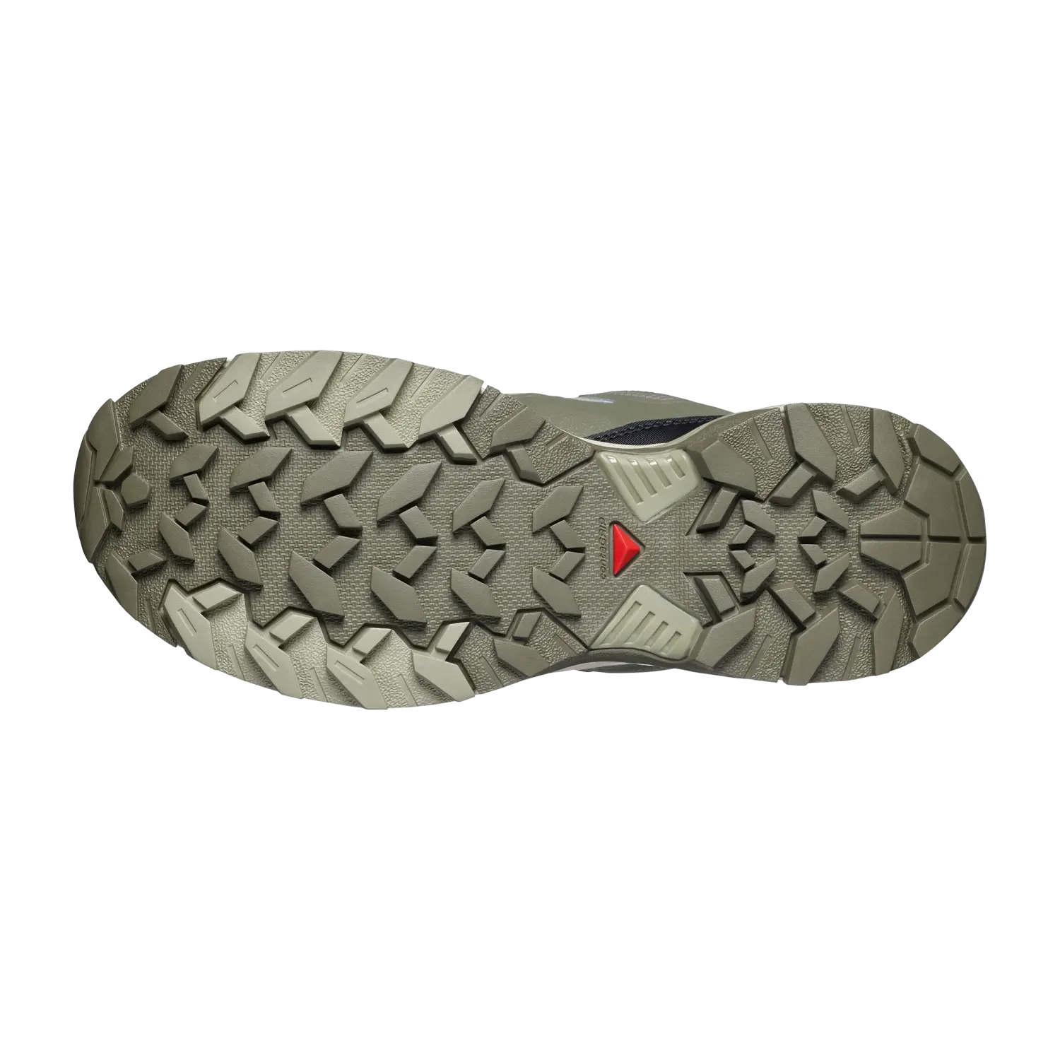 Salomon Women's X Ultra 360 Edge Gore-Tex in tea & deep lichen green, sole view
