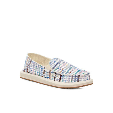 Sanuk W's Donna Watercolor, Blue Multi, front and side view 
