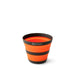 Sea to Summit Frontier Ultralight Collapsible Cup shown open in Puffin's Bill Orange color.