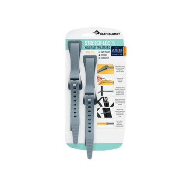 Sea to Summit Stretch-Loc TPU Straps - 25" (2 Pack), Grey, front view