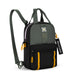 Sherpani Logan Mini Backpack, Juniper, front and side view 