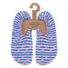 Slipfree Adult's Water Shoes in flamingo stripes, pair top view