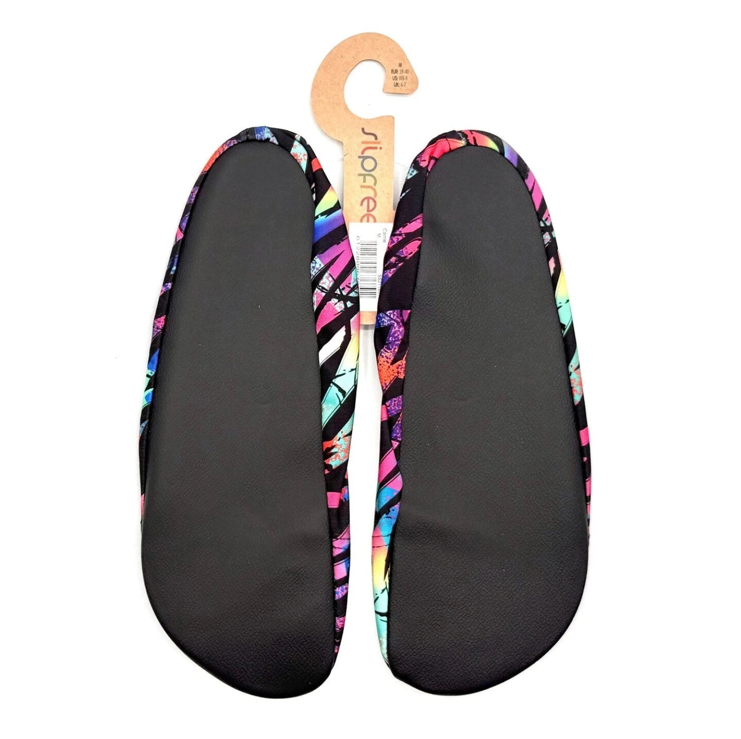 Slipfree Adult's Water Shoes in retro carrie, pair sole view