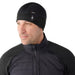 smartwool merino sport fleece beanie in black front model view