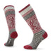 smartwool everyday cozy popcorn snowflake pattern crew socks in ash pair view