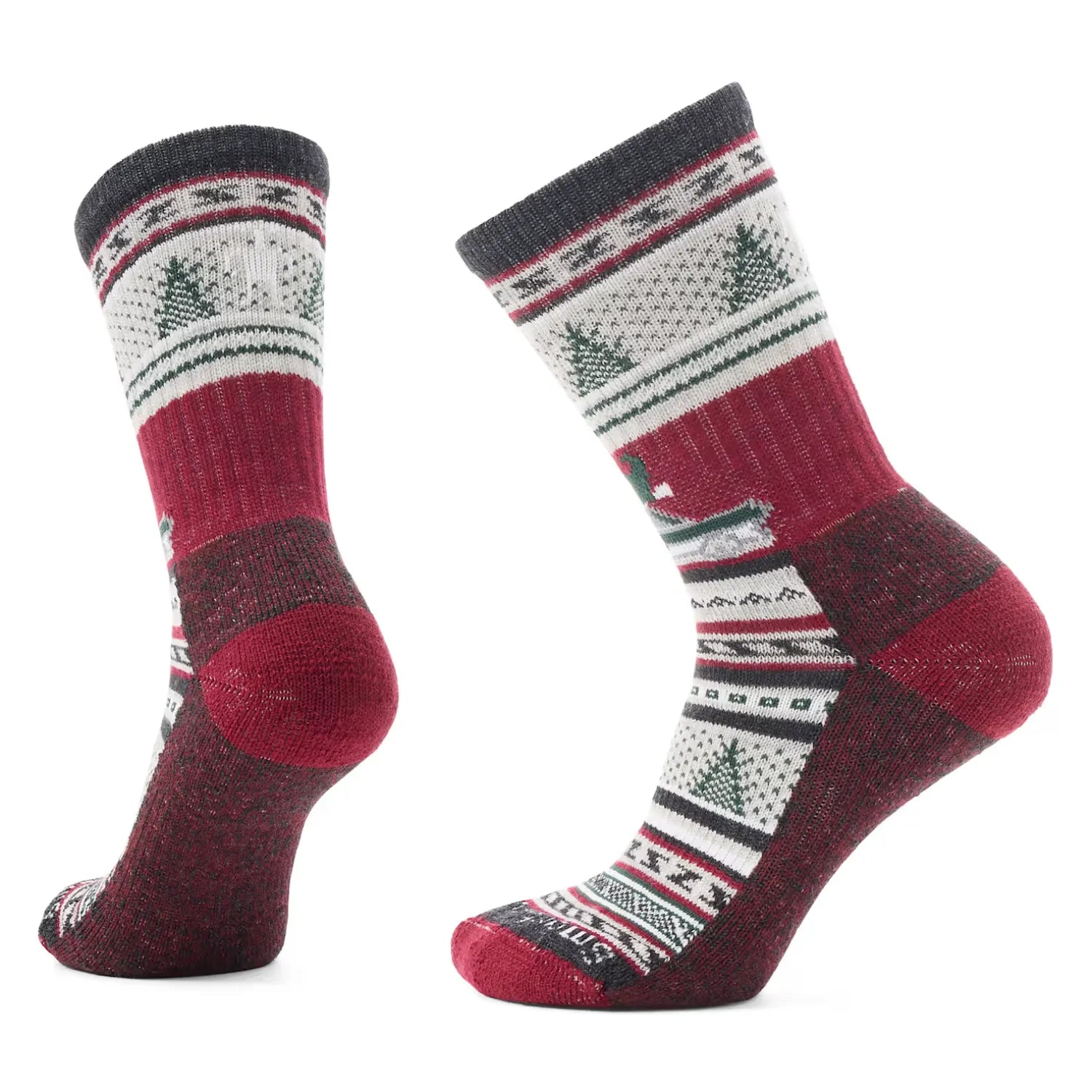 smartwool everyday cozy say it aint snow crew socks in charcoal pair view