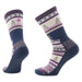 smartwool everyday cozy say it aint snow crew socks in purple iris pair view