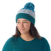 smartwool isto retro beanie in emerald green front model view