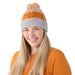 smartwool isto retro beanie in marmalade front model view