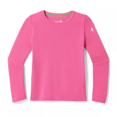 Smartwool K's Classic Thermal Merino Base Layer Crew, Power Pink, front view 