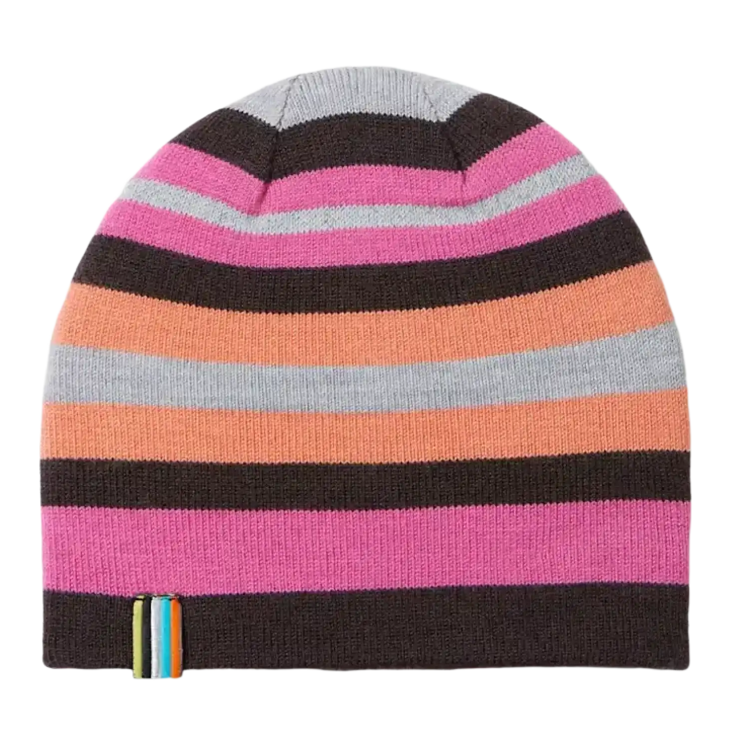 Smartwool Kid's Reversible Art Beanie in Terracotta, inside view flat