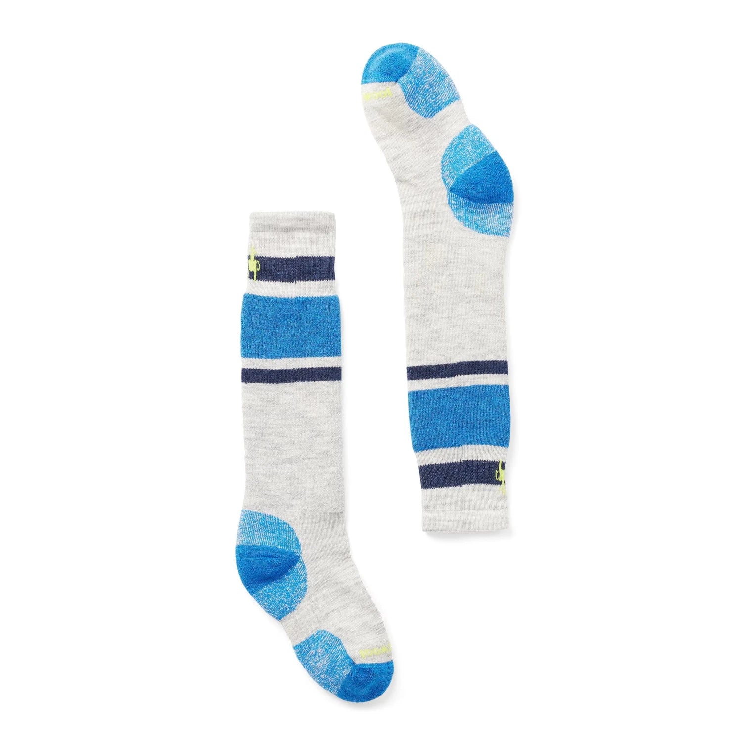 Smartwool K's Wintersport Stripe Over The Calf Socks, Laguna Blue, flat view