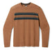 Smartwool M's Sparwood Stripe Crew Sweater, Fox Brown Heather, front view 