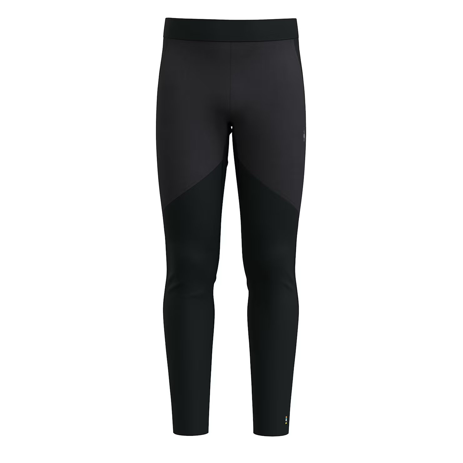 smartwool mens active fleece wind pant in black front flat view