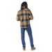 smartwool mens anchor line shirt jacket in winter moss plaid back model view