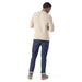 smartwool mens heavy crew sweater in oat heather back model view