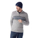 Smartwool Men's Heavy Henley Sweater shown in the Light Grey Heather color option. Front view. 