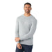 Smartwool Men's Sparwood Crew Sweater shown in the Light Grey Heather color option. Front view.